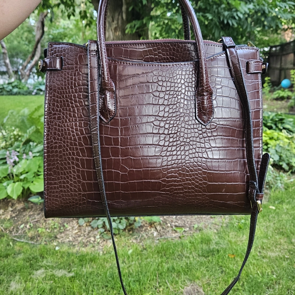 MANGO croc effect tote